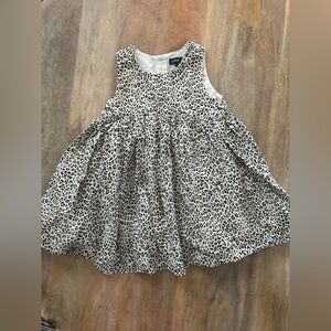 Gap Baby Toddler Girl Leopard Print Cotton Sleeveless Lined Dress